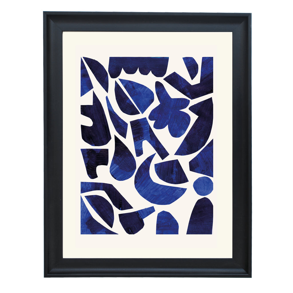 Indigo Mosaic Art Print