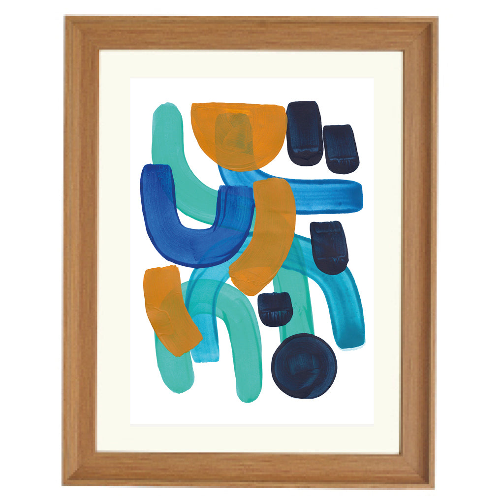 Cerulean Balance Art Print