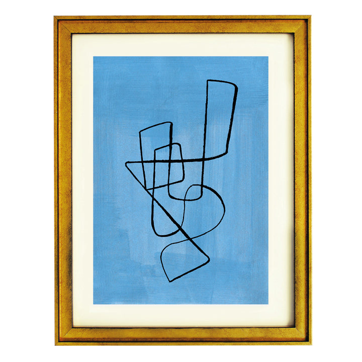 Cobalt Contour Art Print