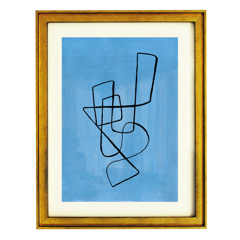 Cobalt Contour Art Print