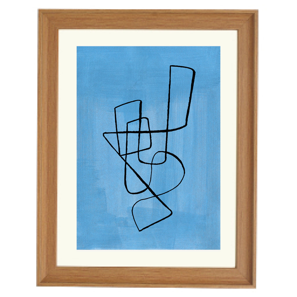 Cobalt Contour Art Print