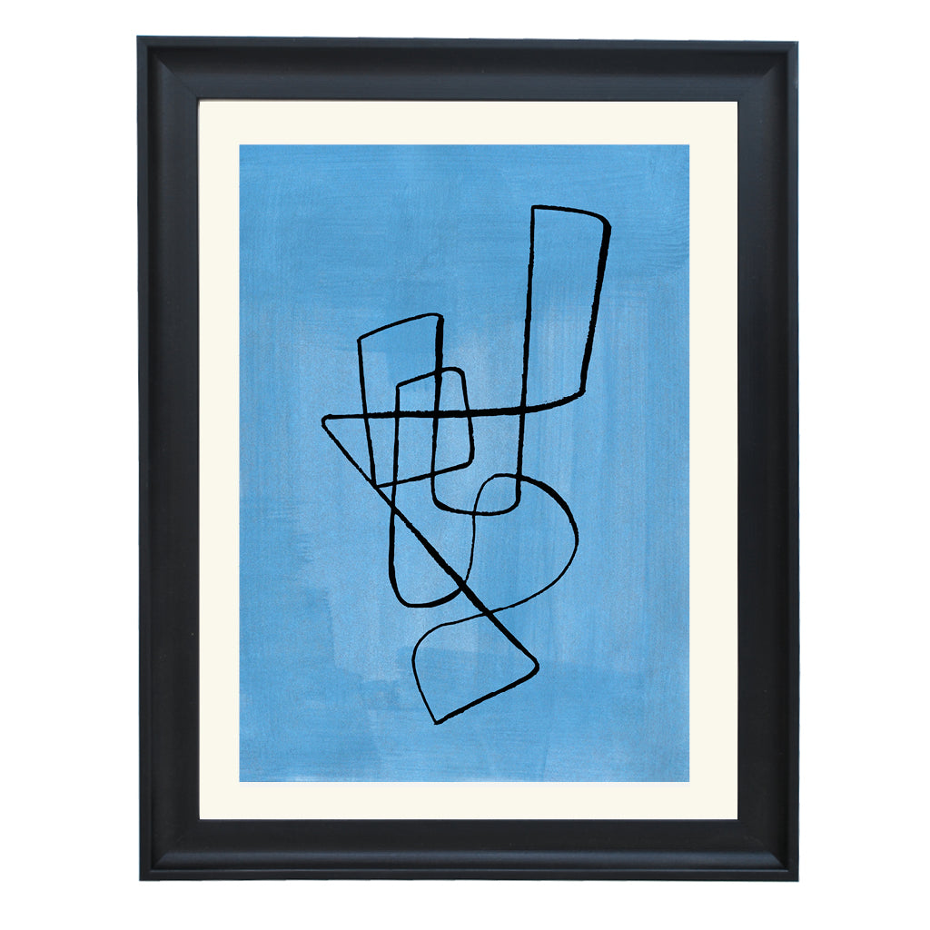 Cobalt Contour Art Print
