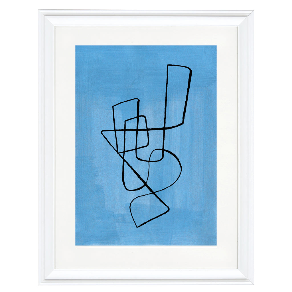 Cobalt Contour Art Print