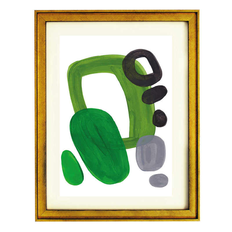 Moss & Stone Brushstroke Art Print