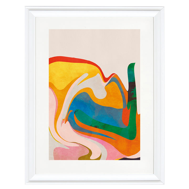 Golden Flow Abstract Art Print