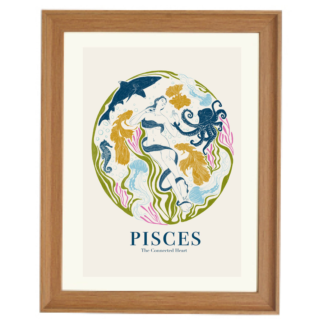 The Connected Heart Pisces Art Print