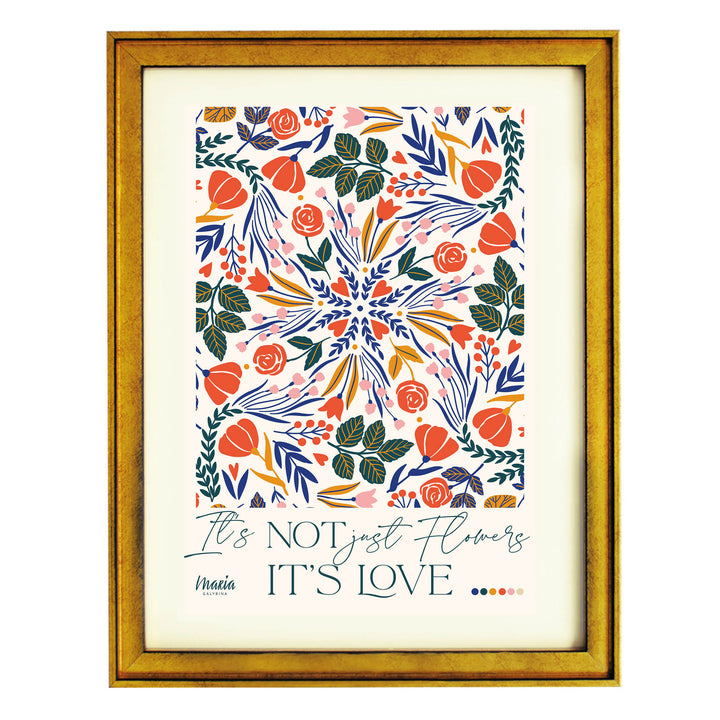 Love & Flowers Art Print