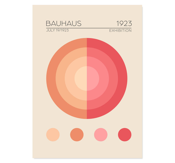 Bauhaus Pembe Daire Art Print