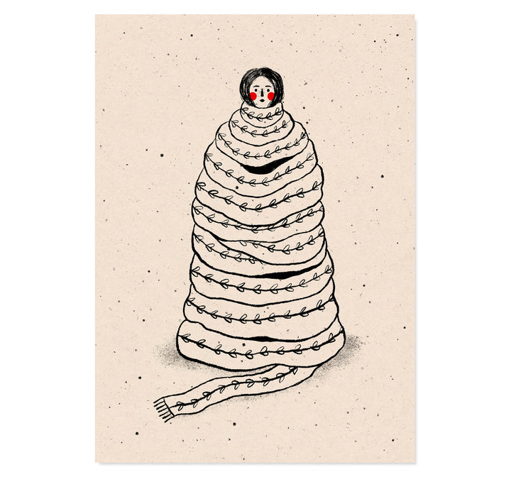 Cuddled Up In Knits Art Print