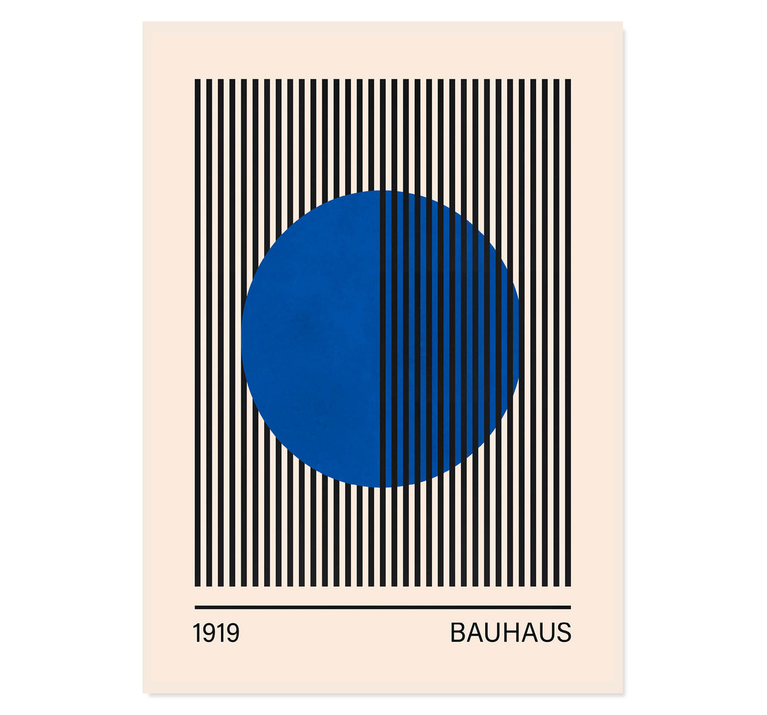 Bauhaus Blue No. 3 Art Print