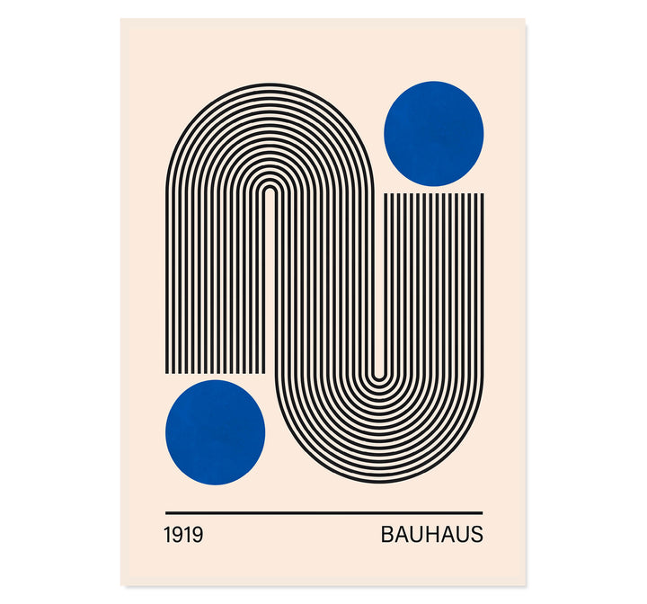 Bauhaus Blue No. 2  Art Print