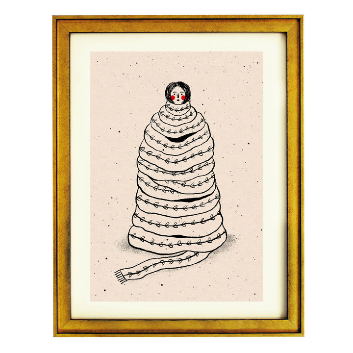 Cuddled Up In Knits Art Print