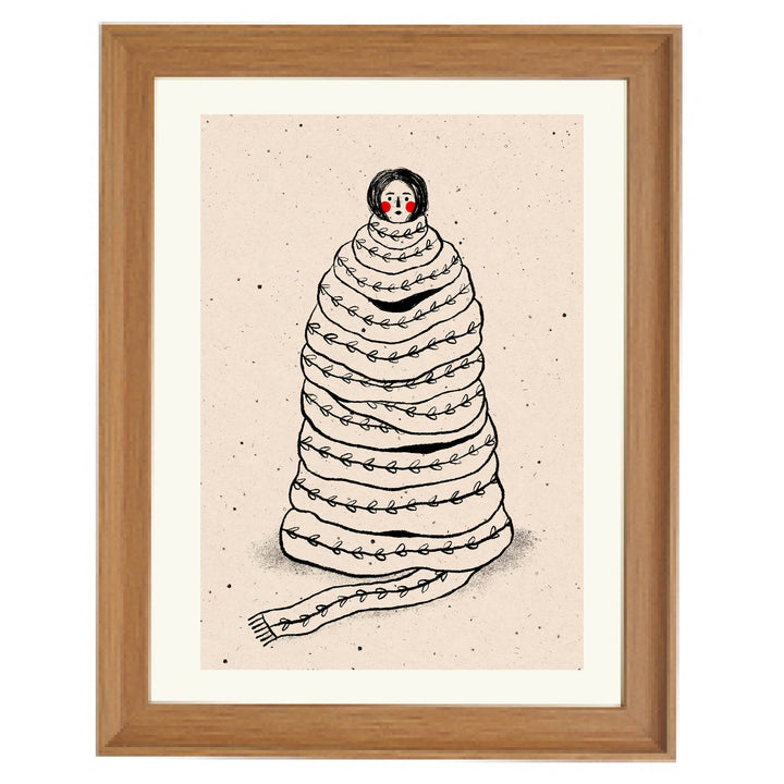 Cuddled Up In Knits Art Print