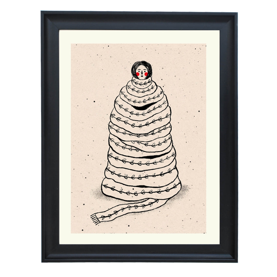 Cuddled Up In Knits Art Print