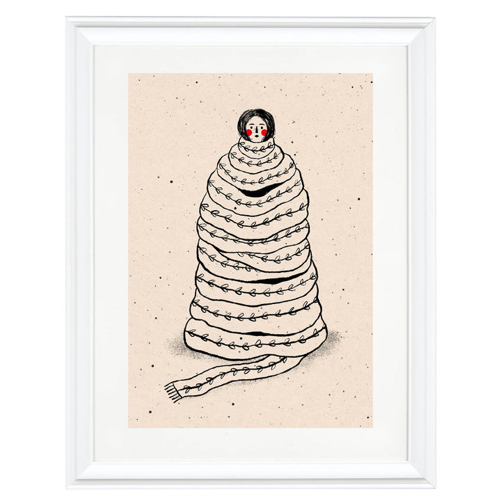 Cuddled Up In Knits Art Print