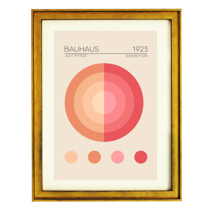 Bauhaus Pembe Daire Art Print