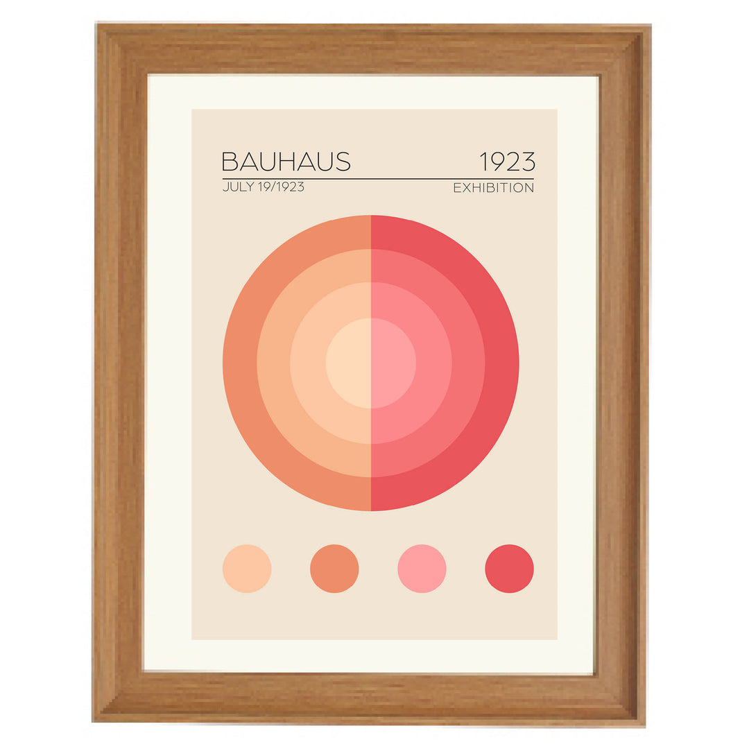 Bauhaus Pembe Daire Art Print