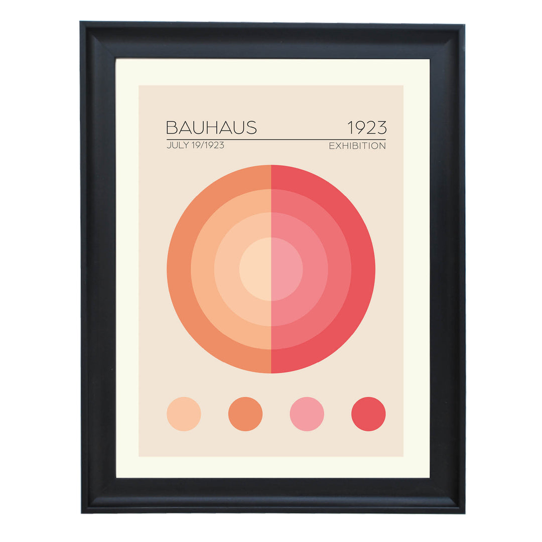 Bauhaus Pembe Daire Art Print