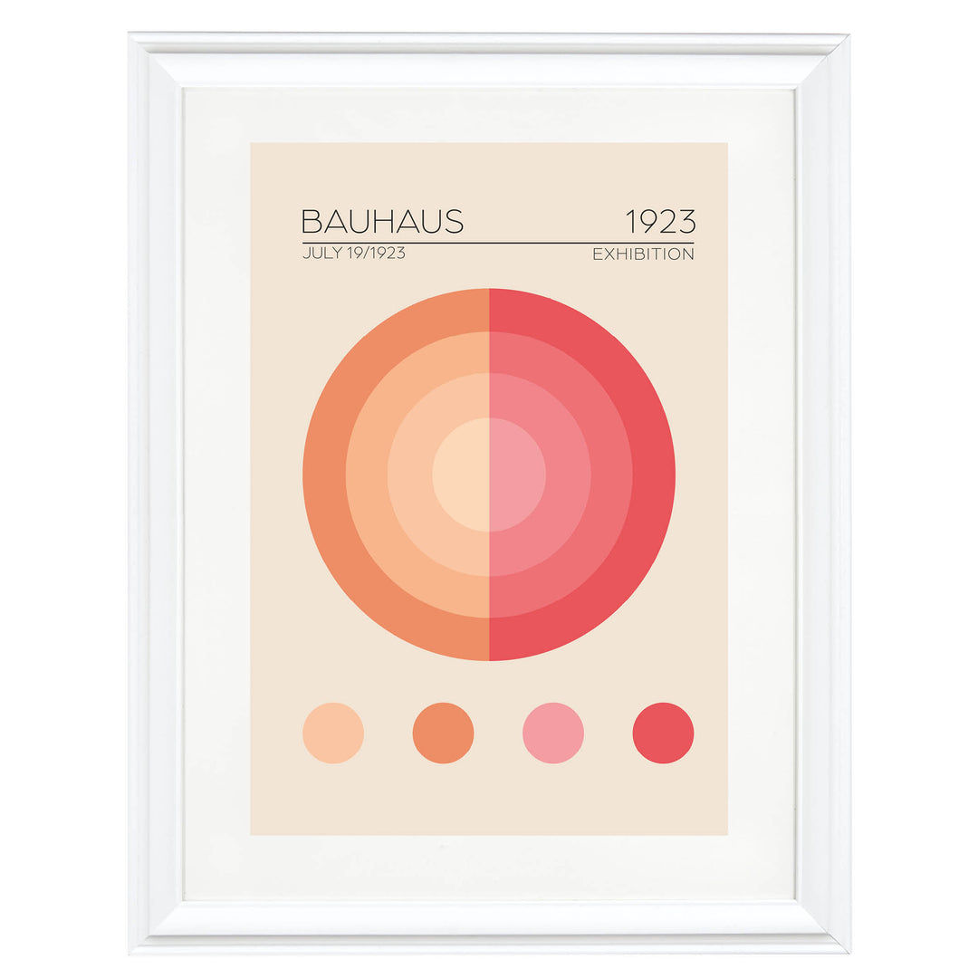 Bauhaus Pembe Daire Art Print