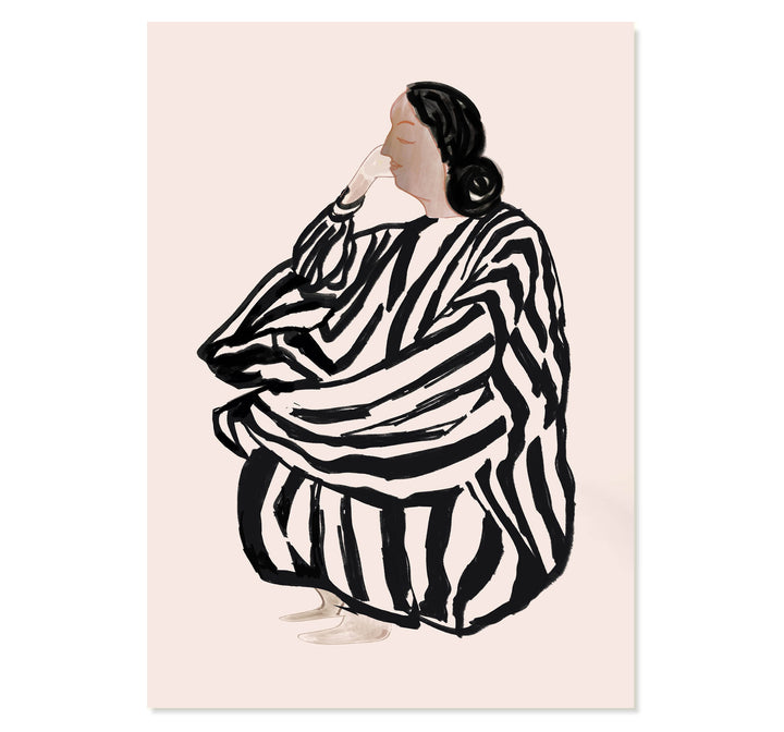 The Lady Who Ponders Art Print