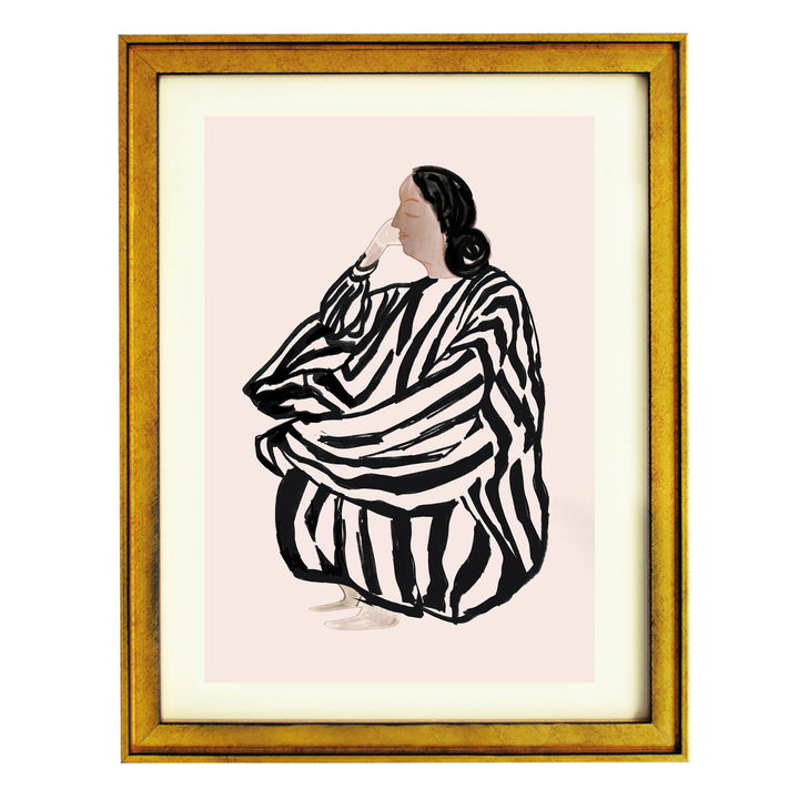 The Lady Who Ponders Art Print