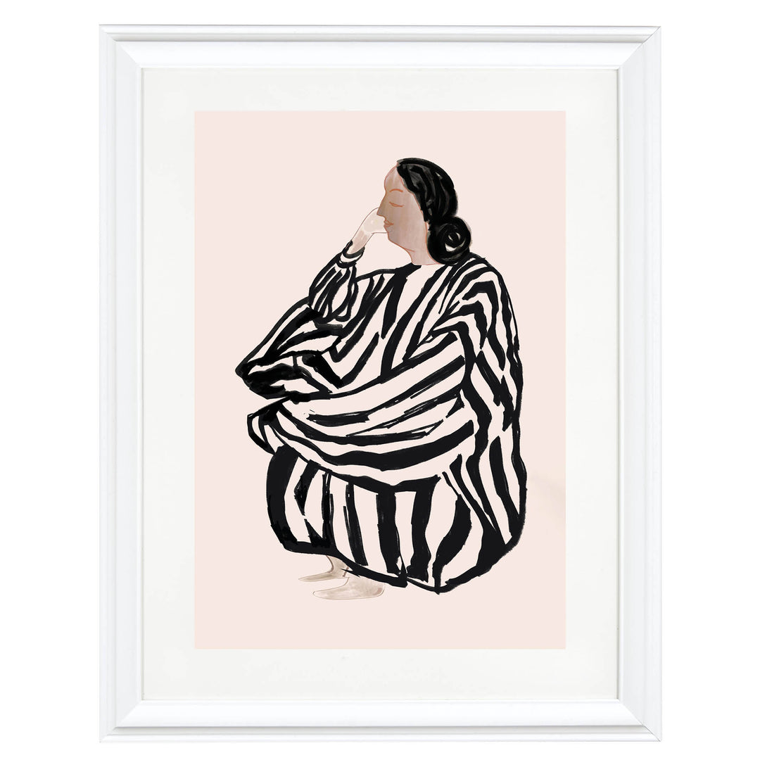 The Lady Who Ponders Art Print