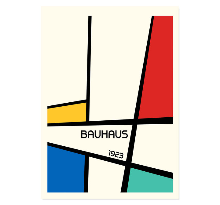 Bauhaus Geometric Design Retro Art Print