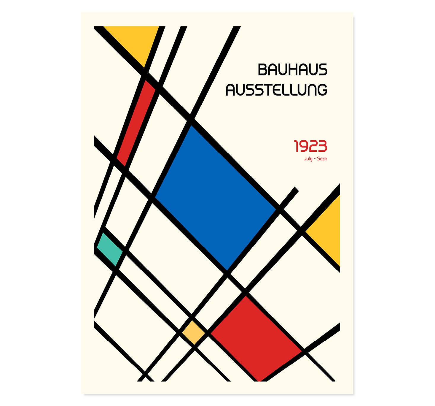 1923 Retro Bauhaus Art Print – Ikka Dukka Studio Private Limited.