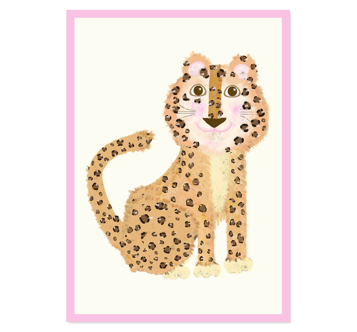 Curious Lenny the Leopard Art Print