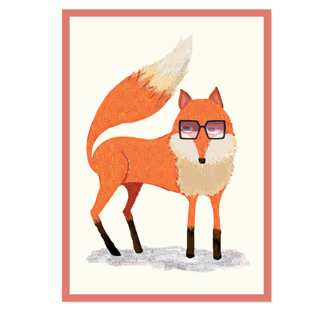 Fox with Sunglasses Art Print