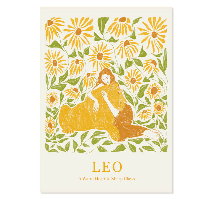 Leo: A Warm Heart & Sharp Claws Art Print