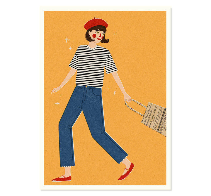 French Girl Art Print