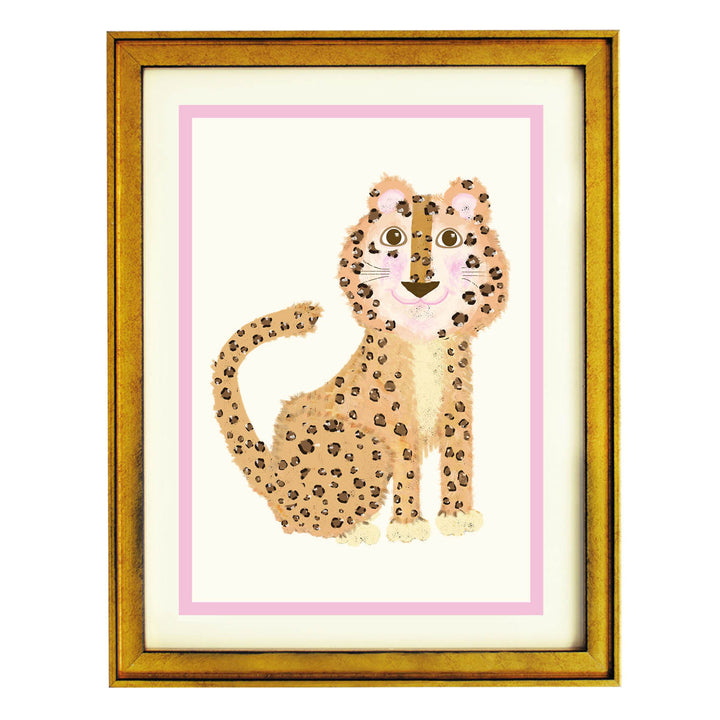 Curious Lenny the Leopard Art Print