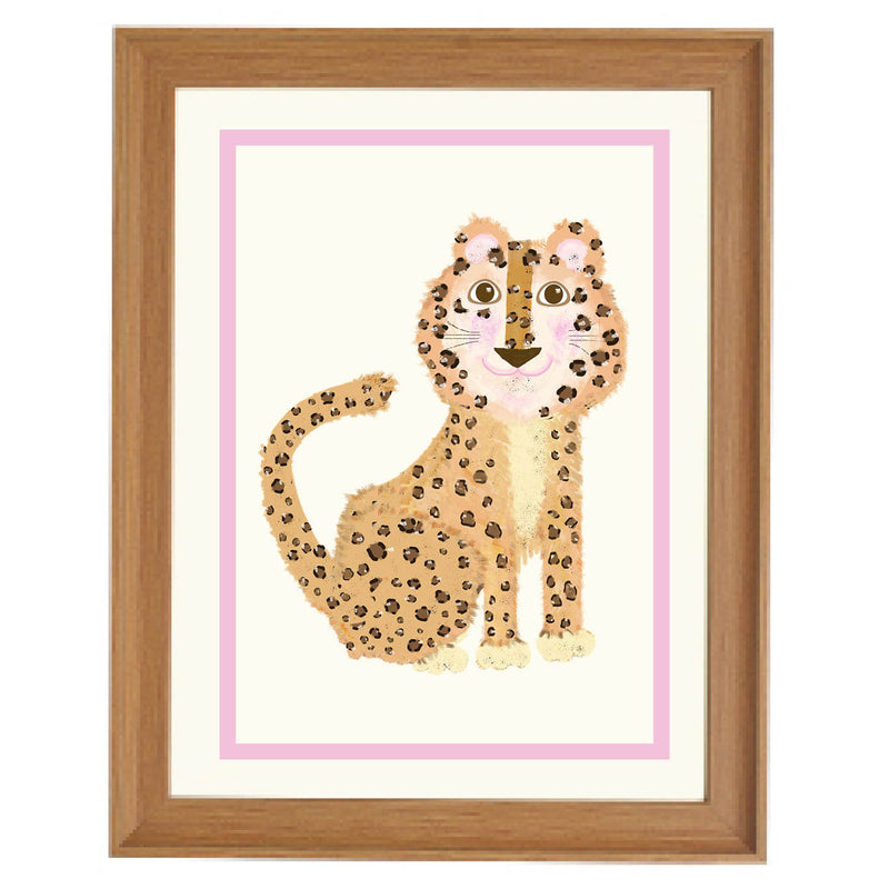 Curious Lenny the Leopard Art Print