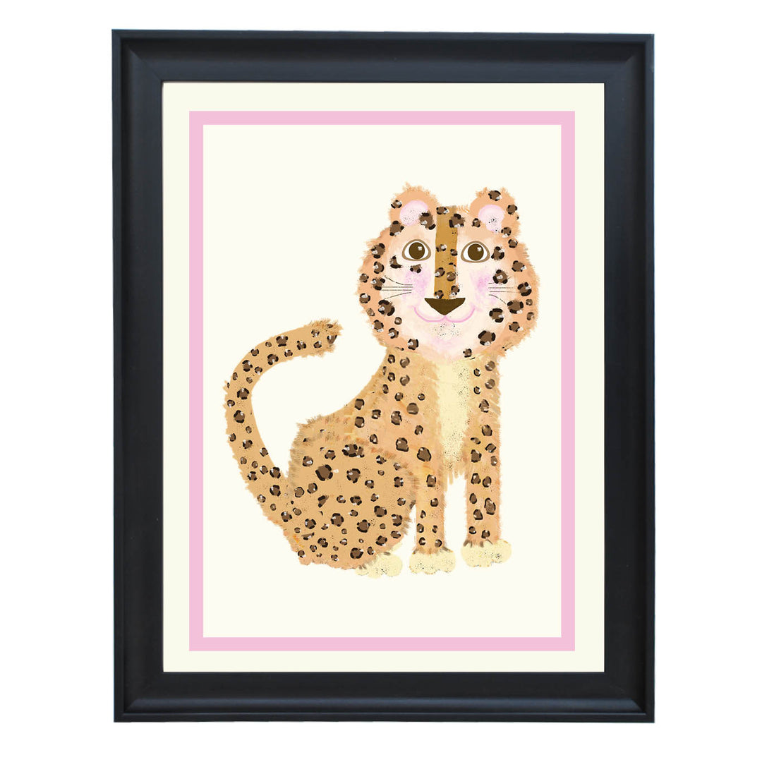 Curious Lenny the Leopard Art Print