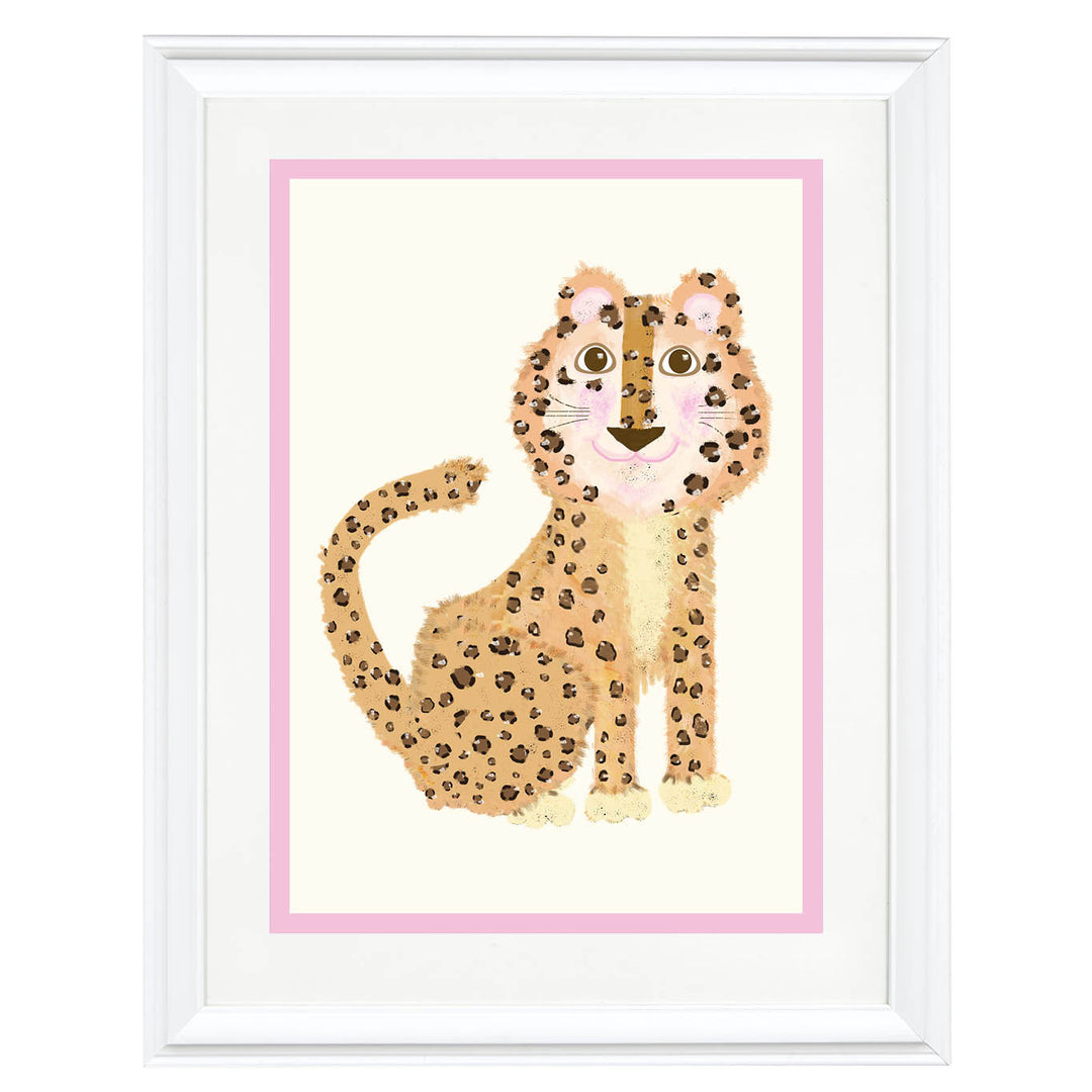 Curious Lenny the Leopard Art Print