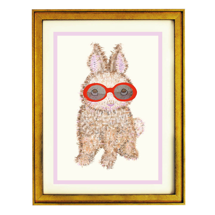 Bunny with Red Sunglasses Art Print