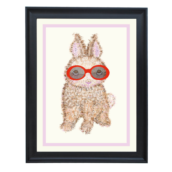 Bunny with Red Sunglasses Art Print