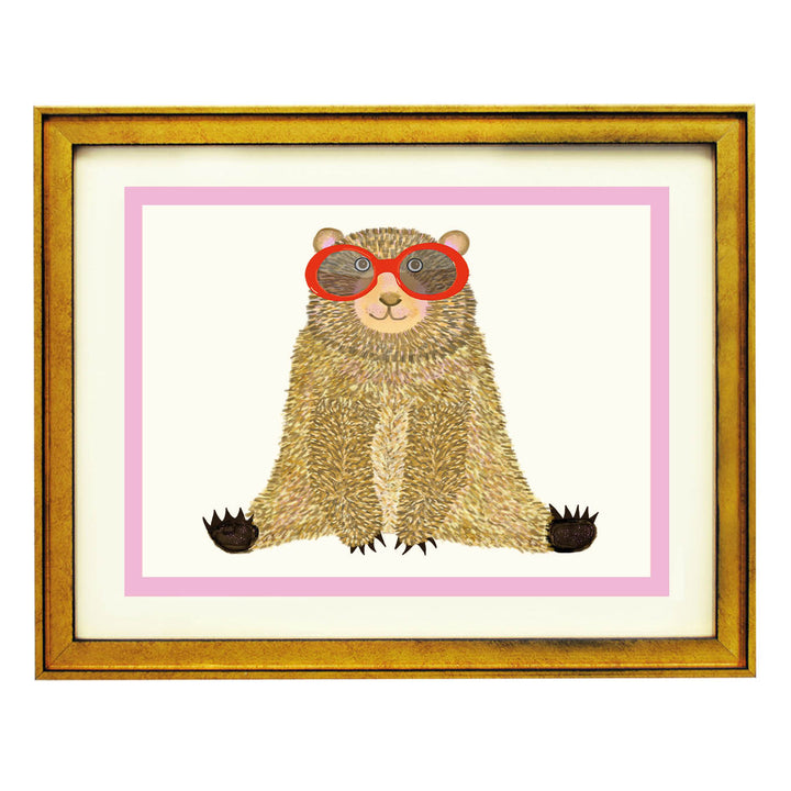 Bear with Red Sunglasses Art Print