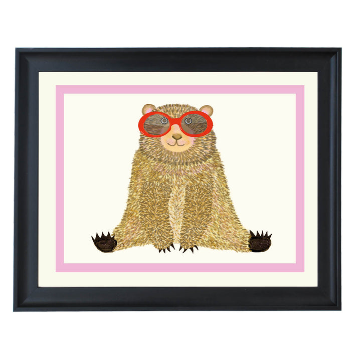 Bear with Red Sunglasses Art Print