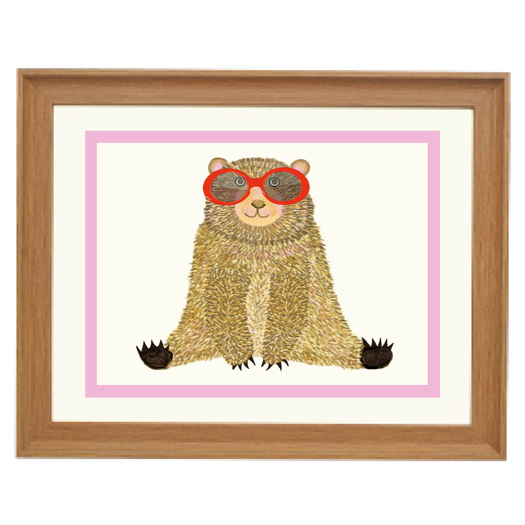 Bear with Red Sunglasses Art Print