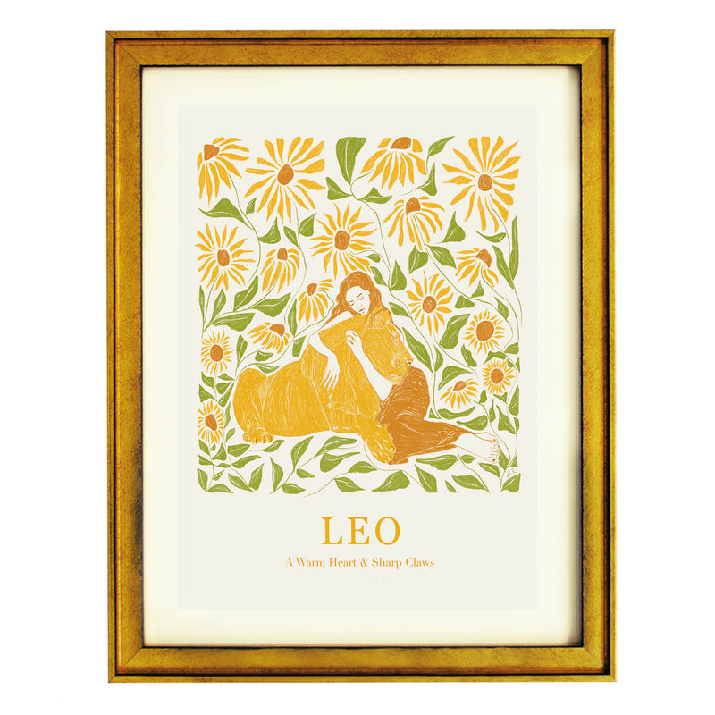 Leo: A Warm Heart & Sharp Claws Art Print