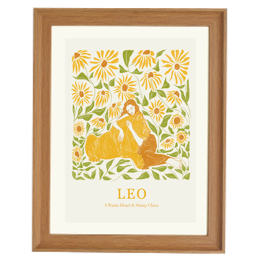 Leo: A Warm Heart & Sharp Claws Art Print