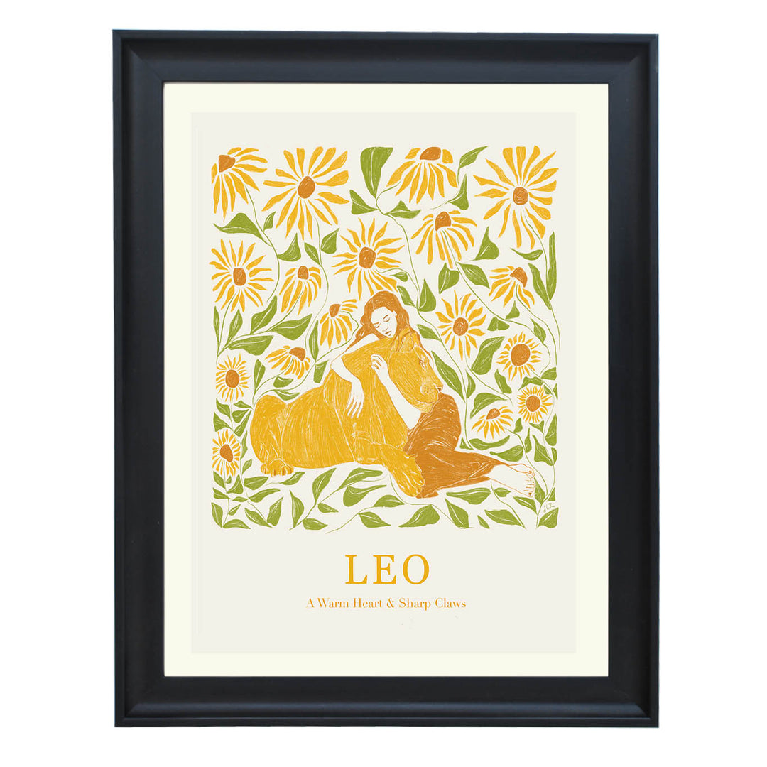 Leo: A Warm Heart & Sharp Claws Art Print