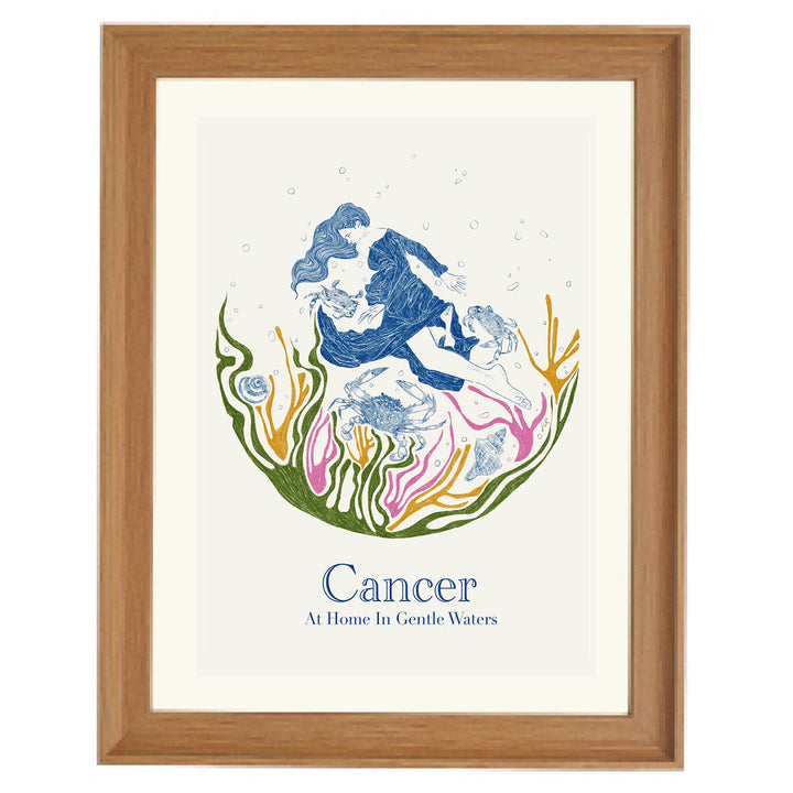 Cancer: At Home In Gentle Waters Art Print