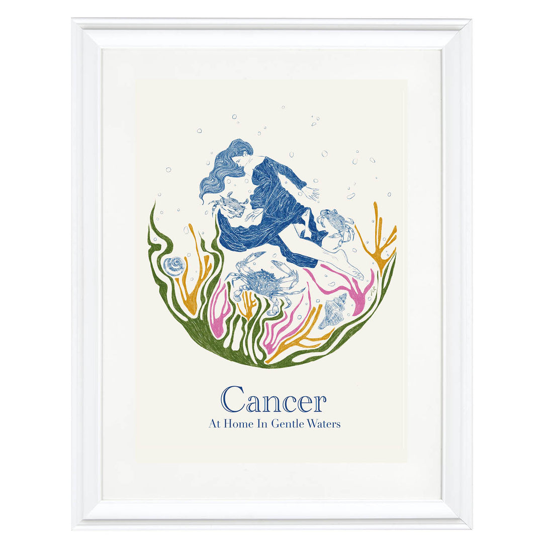 Cancer: At Home In Gentle Waters Art Print