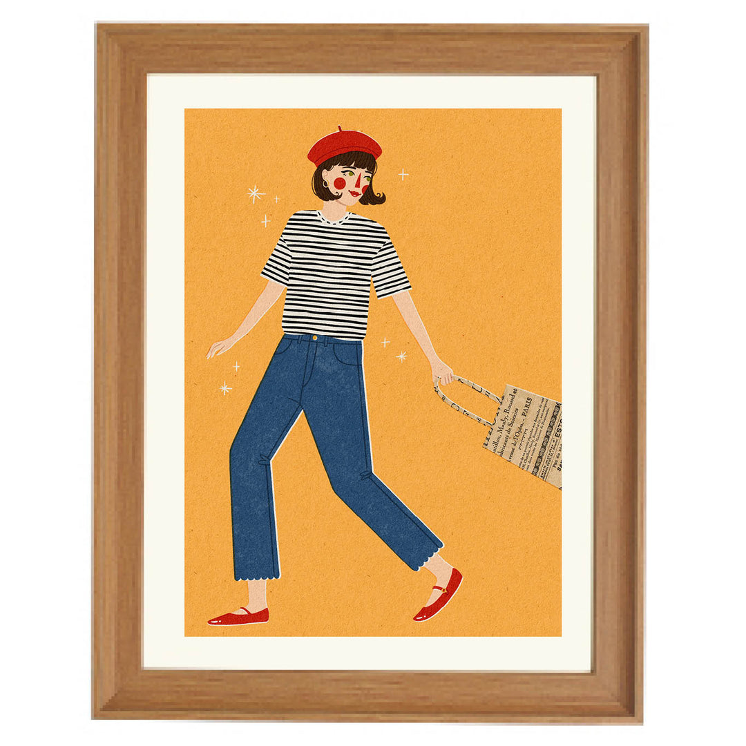 French Girl Art Print