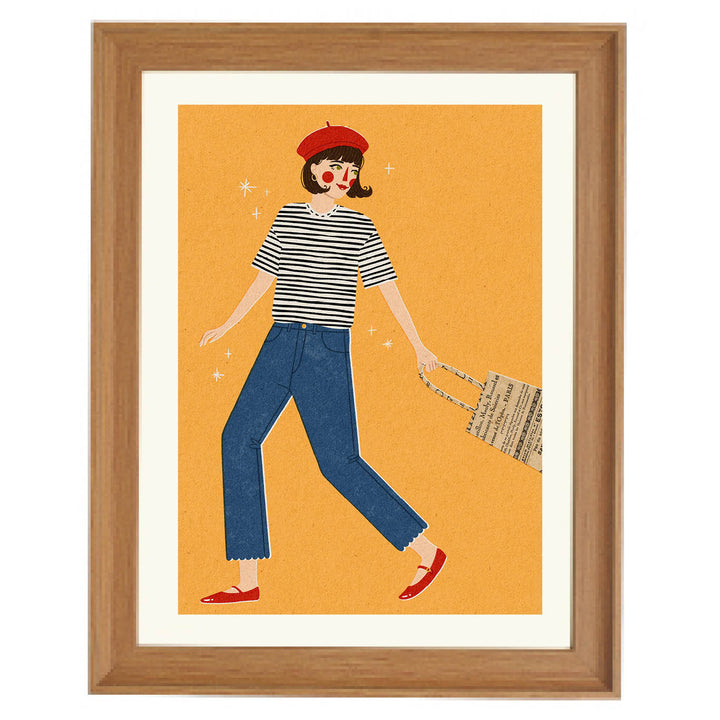 French Girl Art Print