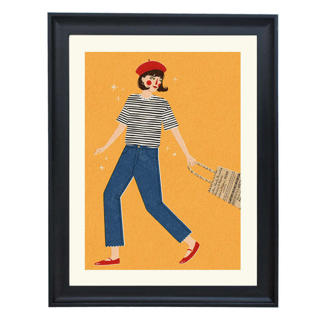 French Girl Art Print