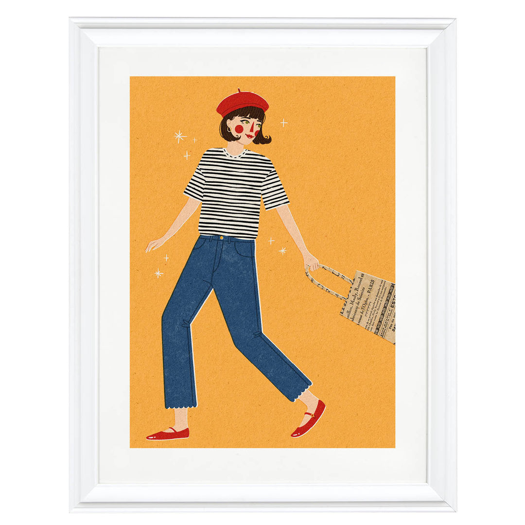 French Girl Art Print